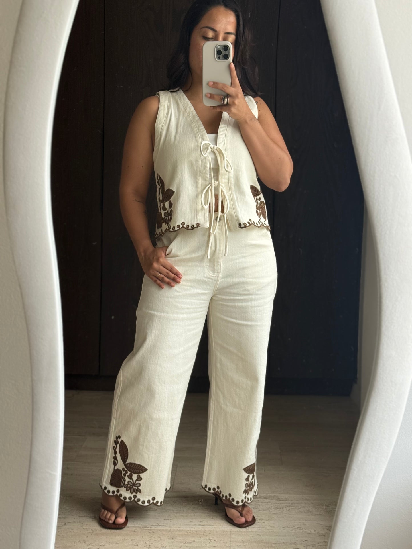 JEANS HOJAS CAFÉ