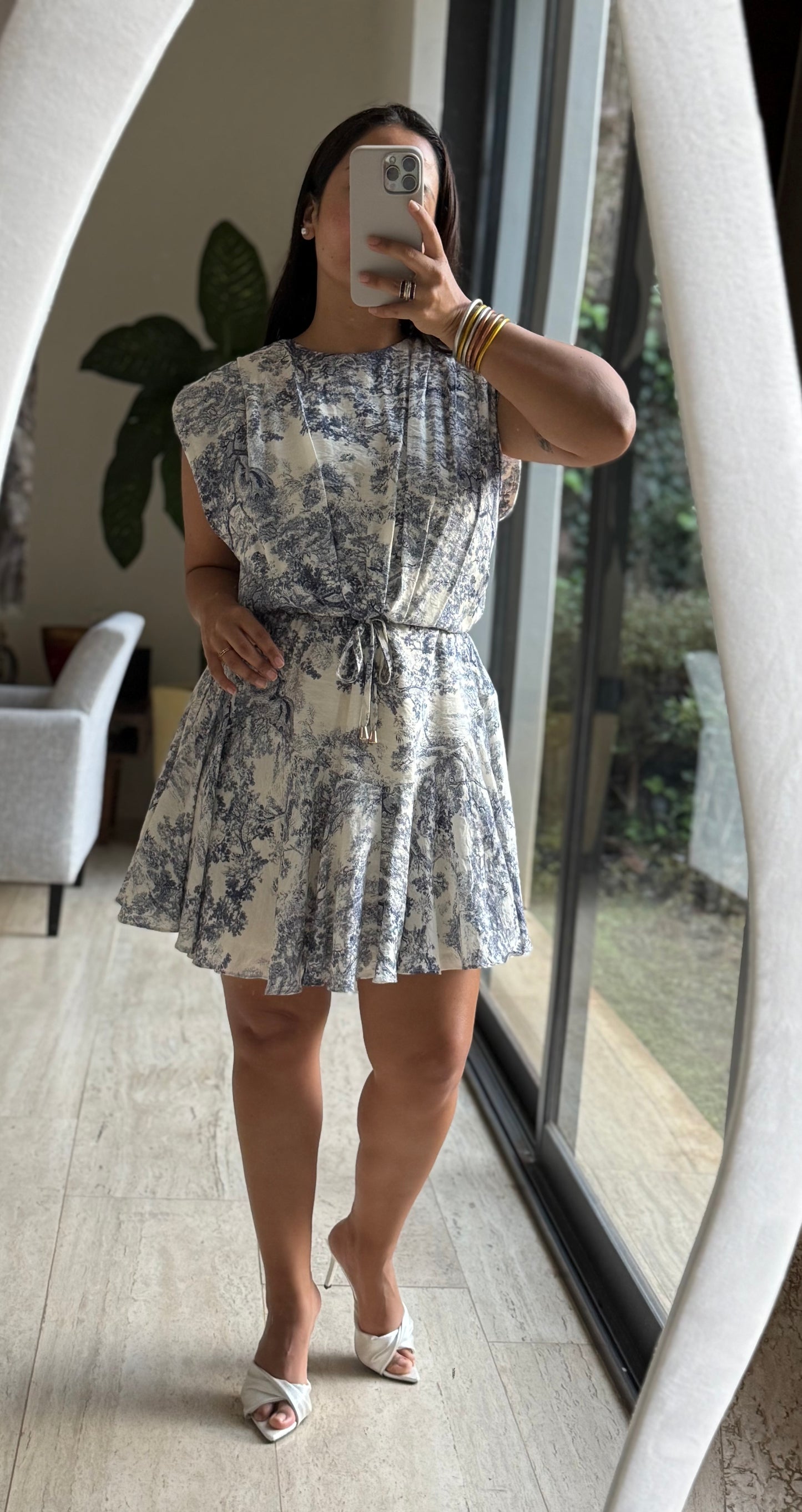 VESTIDO ÁRBOLES AZUL