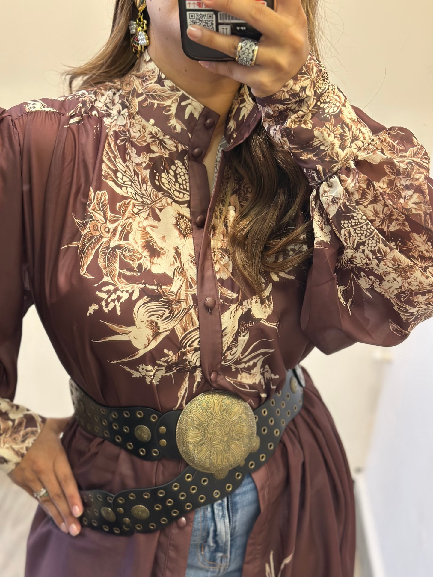 VESTIDO CON CINTO VAQUERO