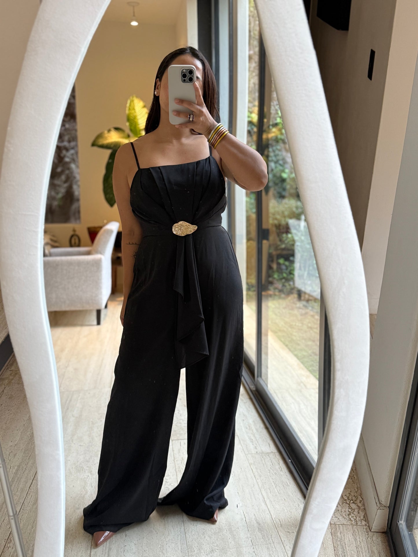 JUMPSUIT NEGRO CRUZADO