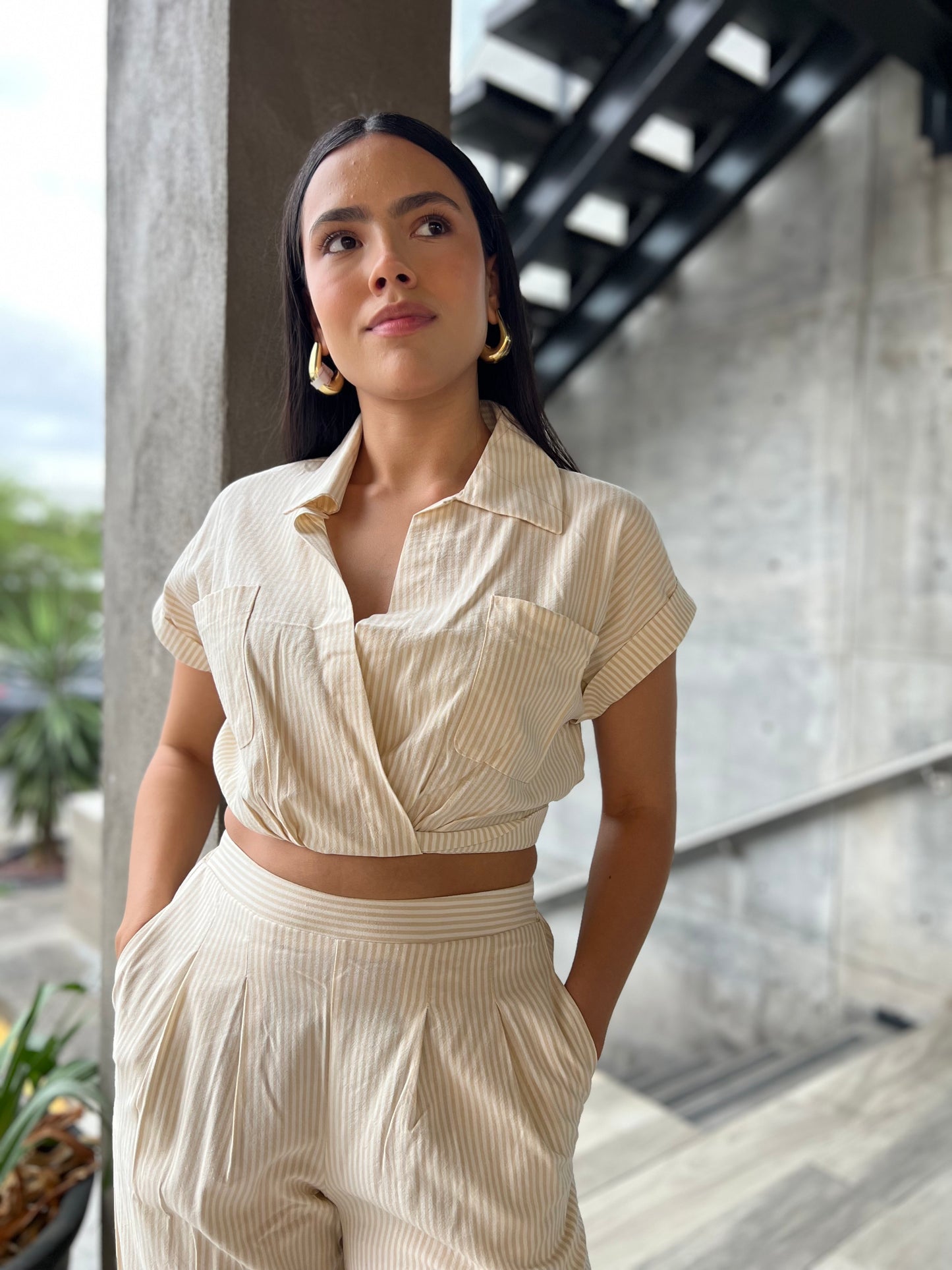 SET RAYAS BLUSA/PANTALON