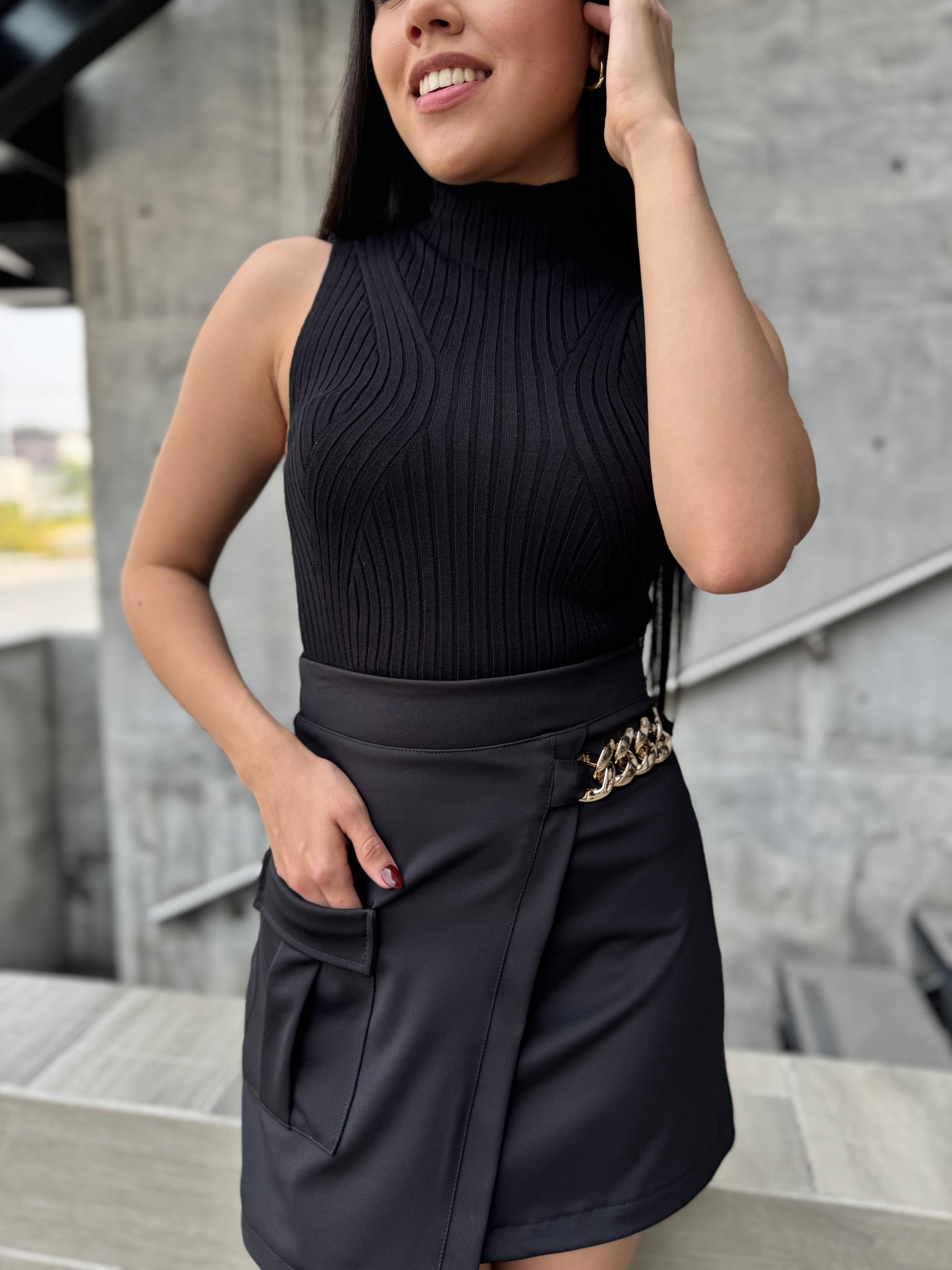 BLUSA BÁSICA CUELLO HALTER