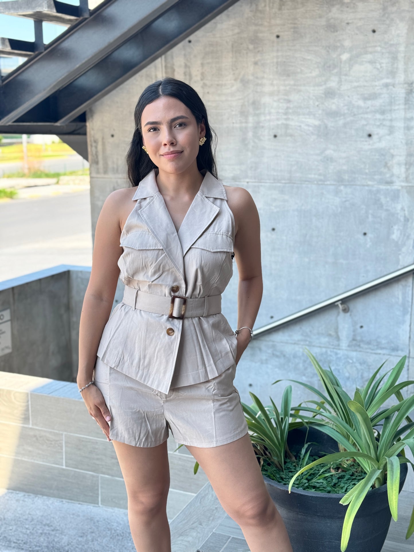 ROMPER FORMAL CHALECO SHORT
