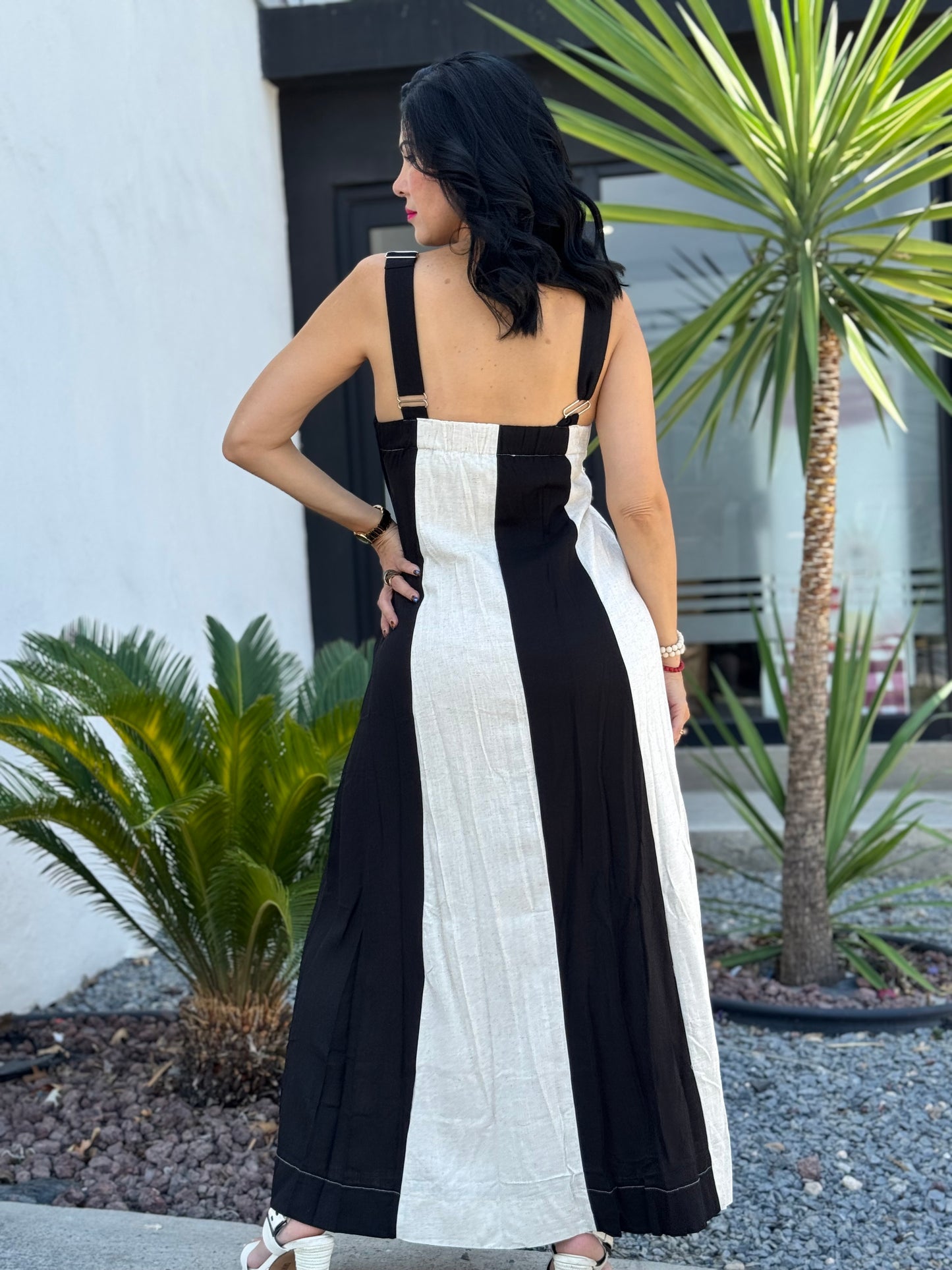 VESTIDO LINO DE RAYAS