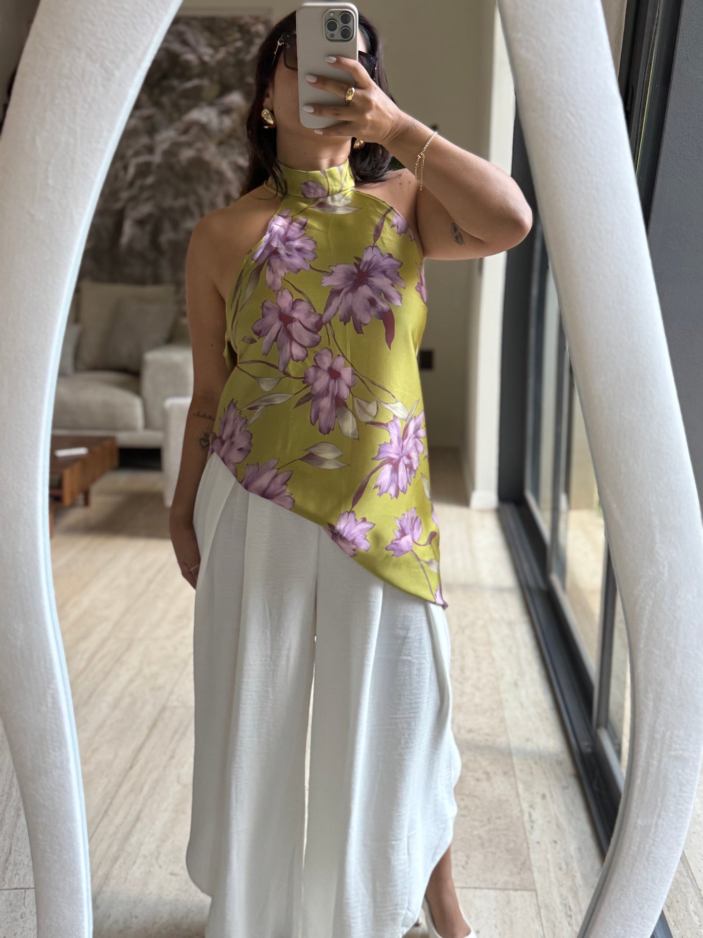 BLUSA SEDA FLORES