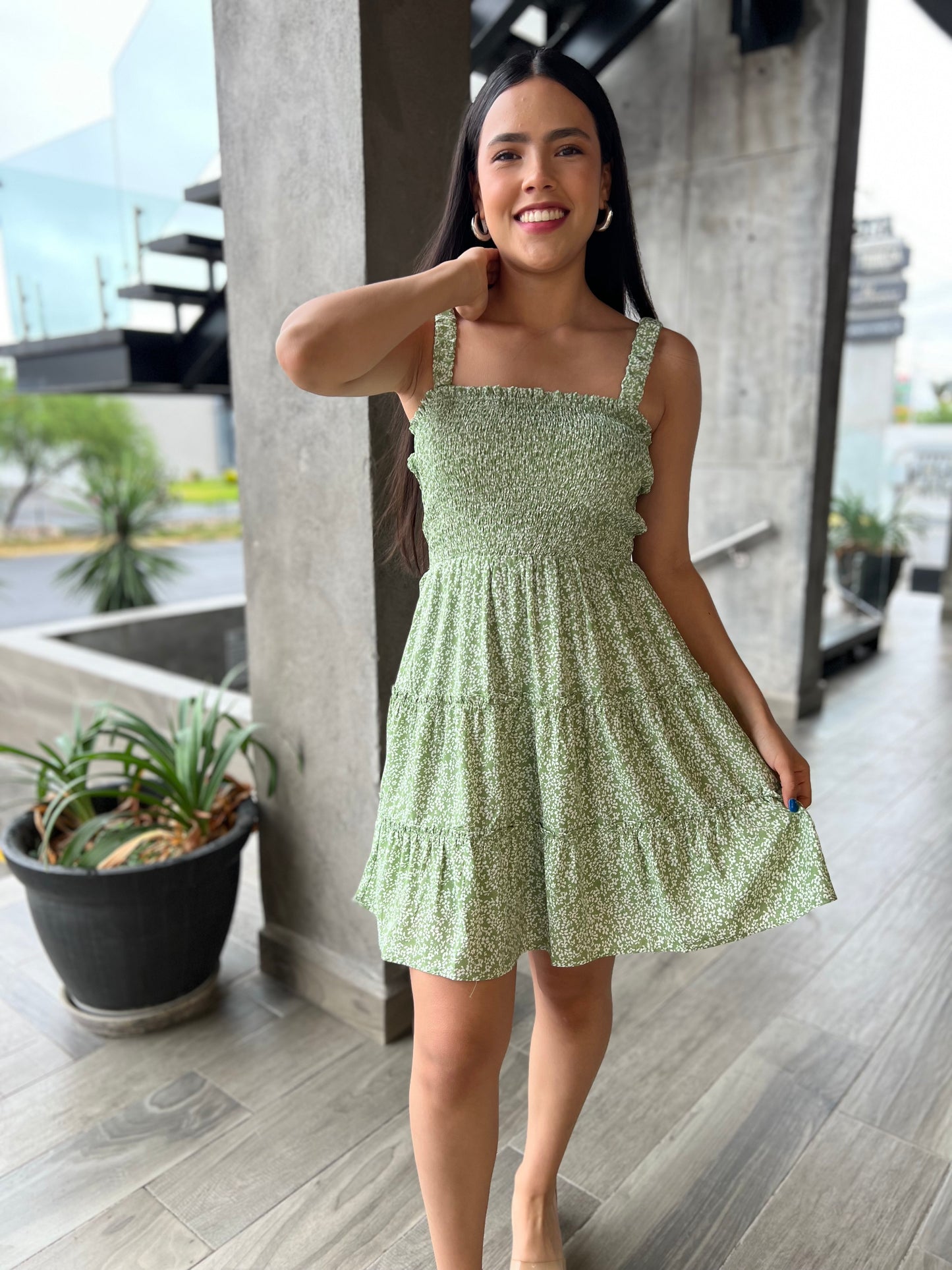 VESTIDO RESORTE FLORES