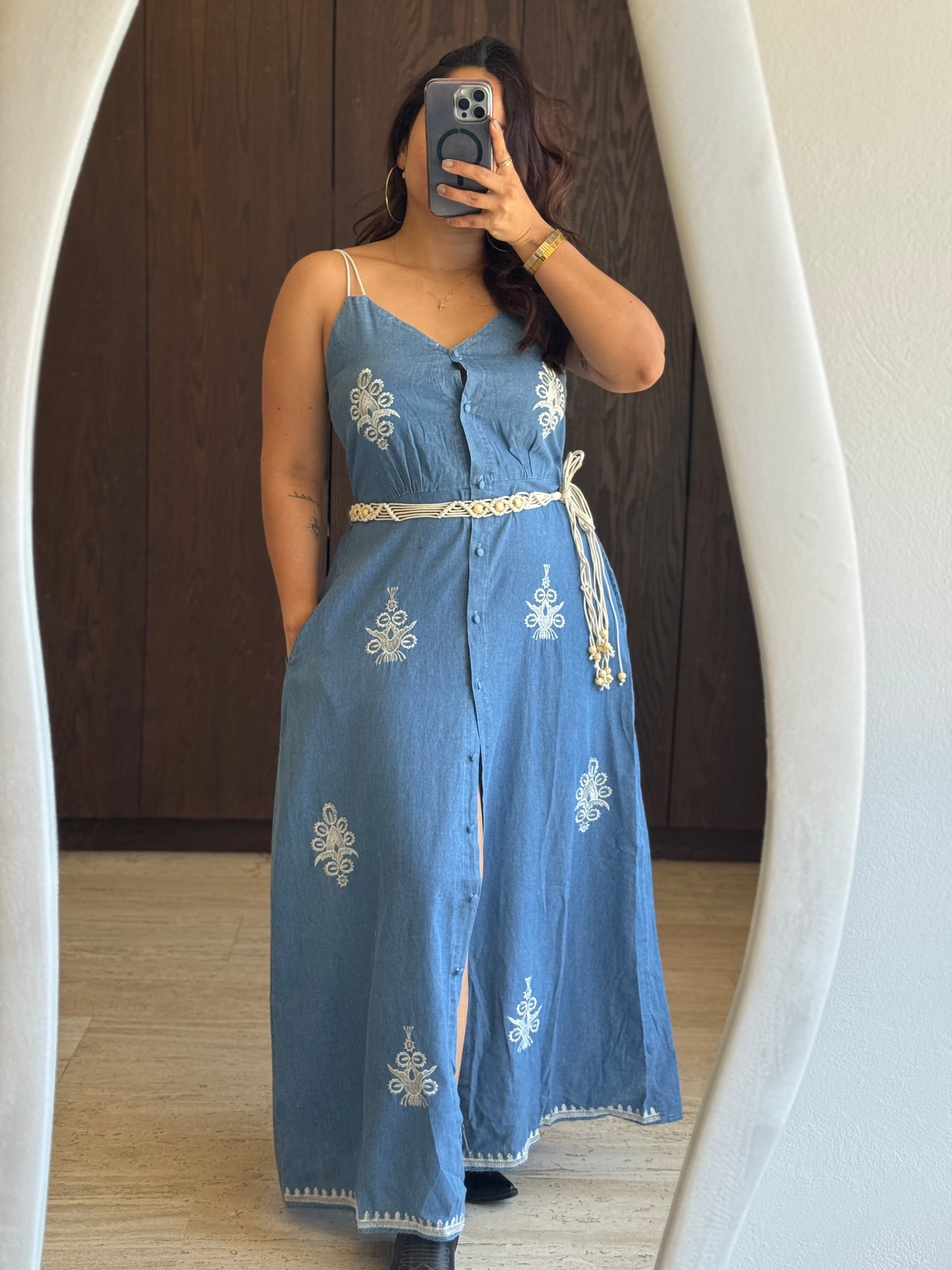 VESTIDO MAXI DE MEZCLILLA