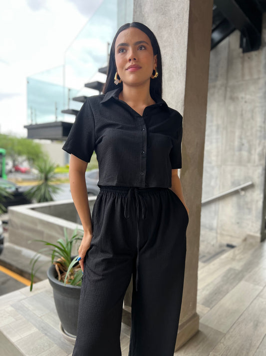 SET BLUSA/PANTS NEGRO