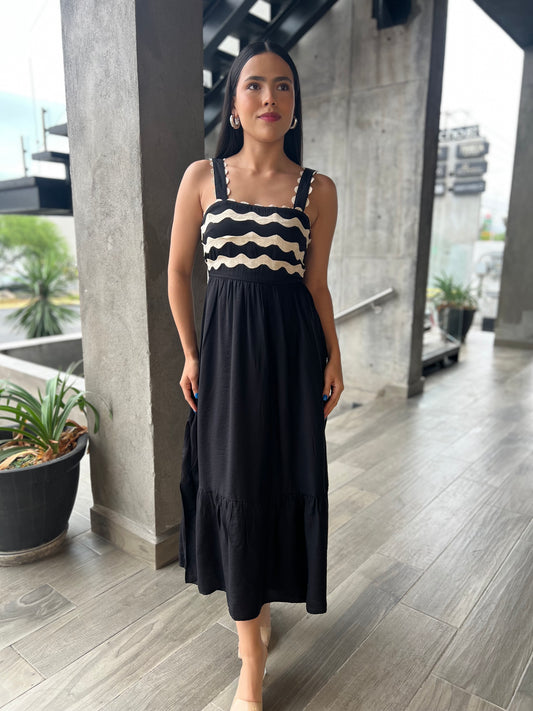 VESTIDO VERANO ONDAS Y RESORTE