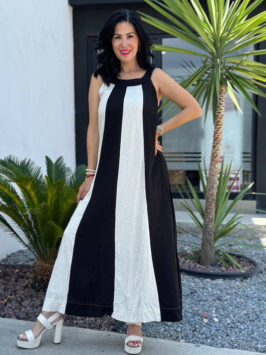 VESTIDO LINO DE RAYAS