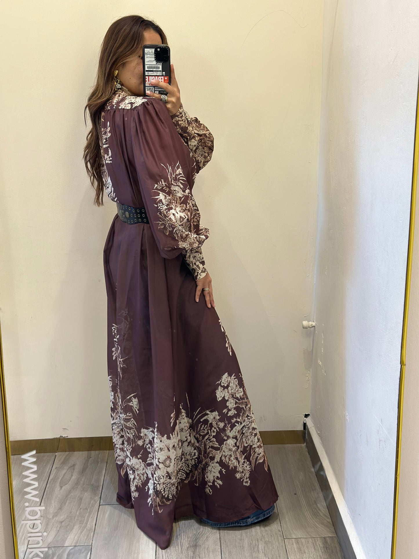 VESTIDO CON CINTO VAQUERO