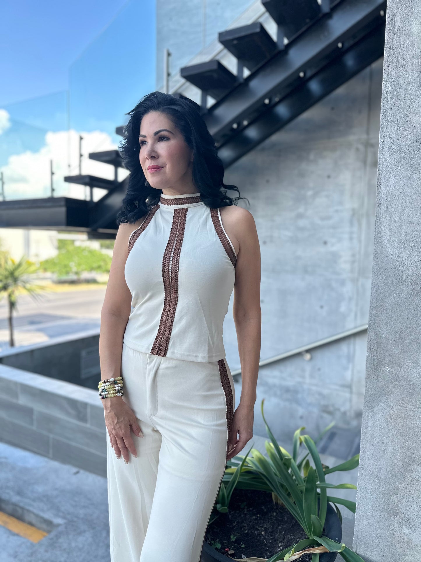 SET LIGERO BLUSA HALTER