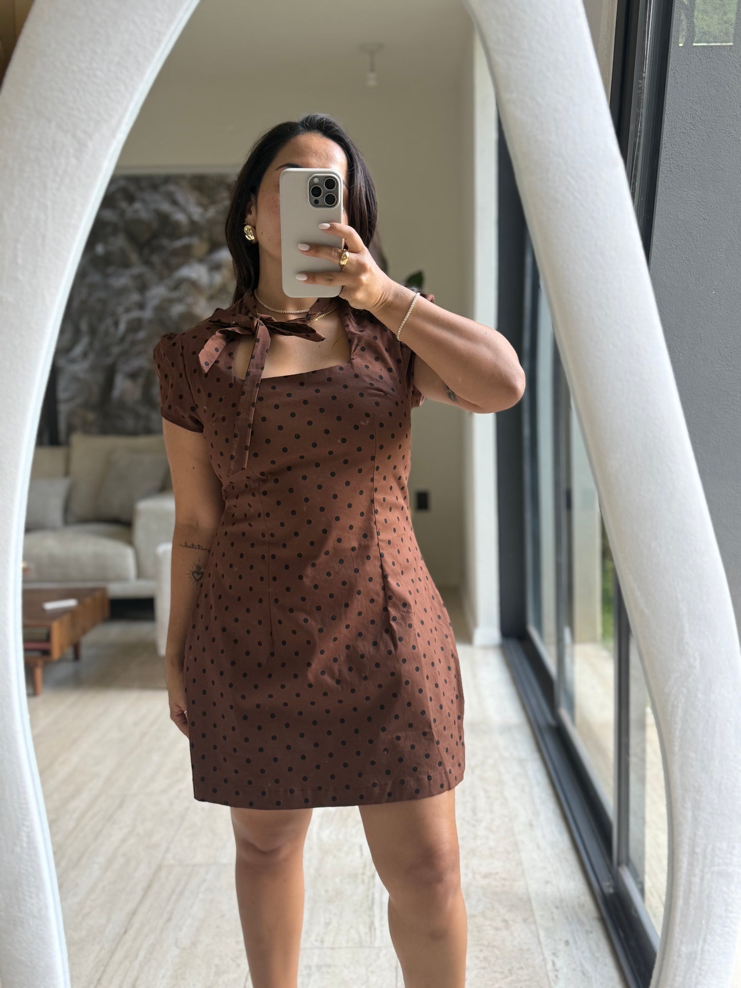 VESTIDO POLKAS CAFE