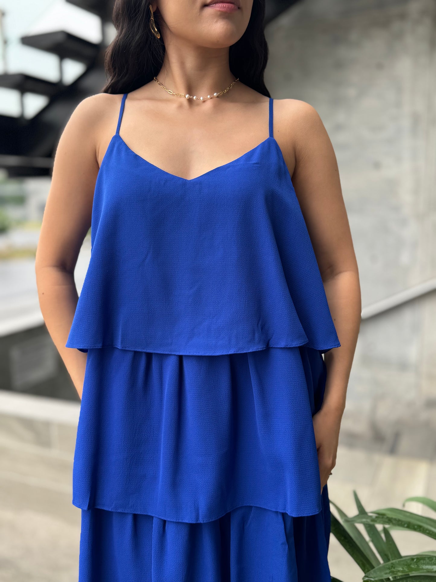 VESTIDO OLANES AZUL