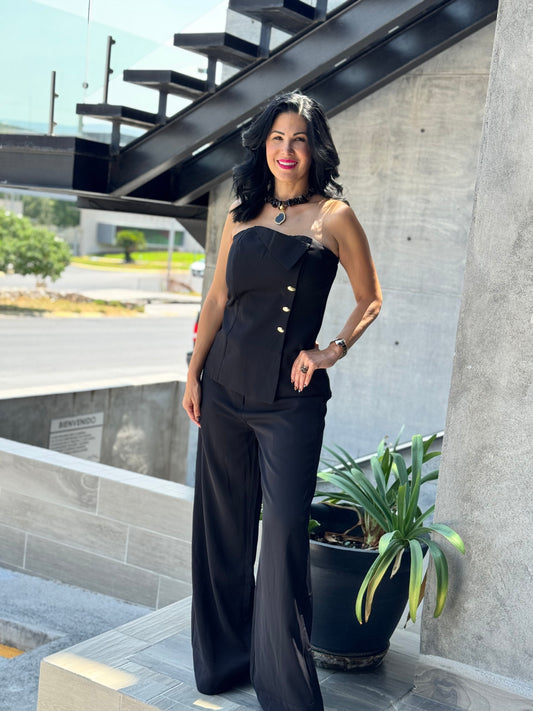 SET STRAPLESS Y PANTALÓN FORMAL