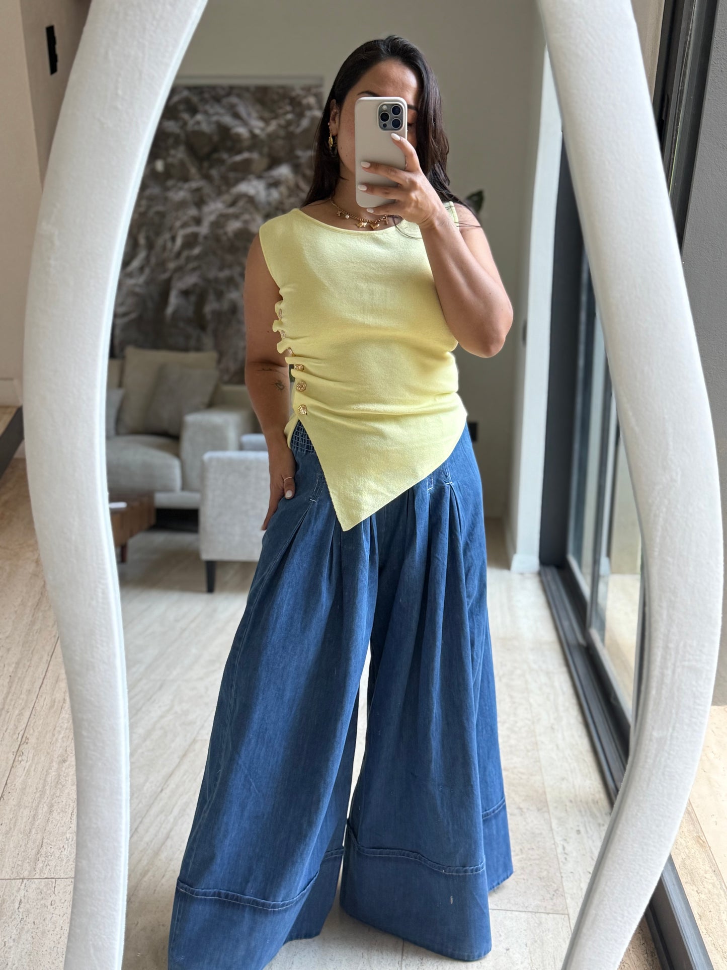 PANTALON MEZCLILLA SUELTO