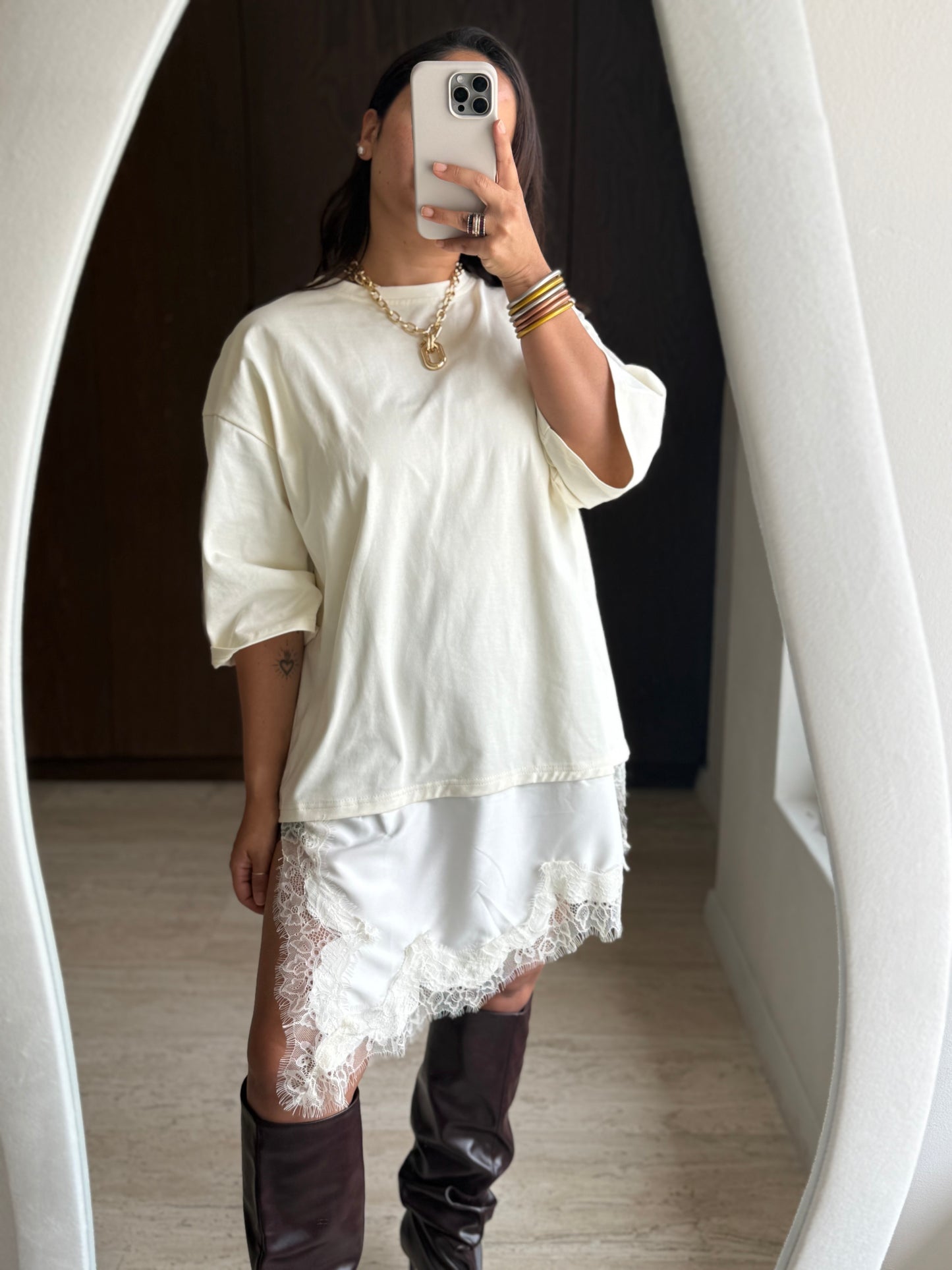 PLAYERA DOBLE CON ENCAJE