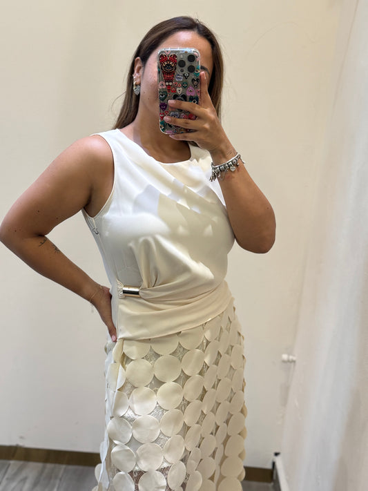 BLUSA BROCHE CINTURA