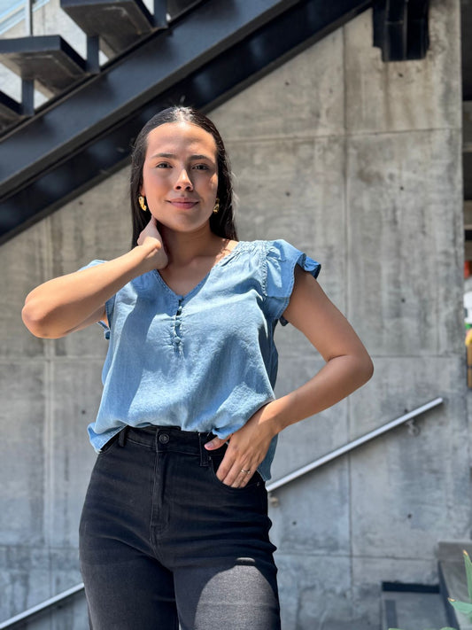 BLUSA MEZCLILLA LIGERA