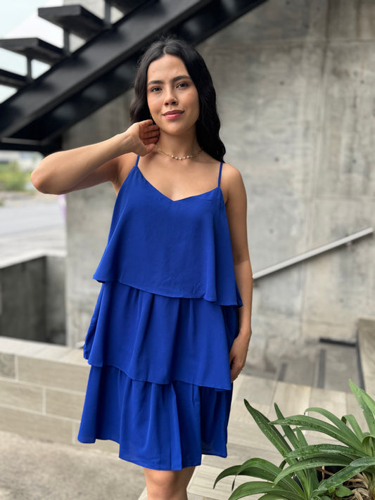 VESTIDO OLANES AZUL
