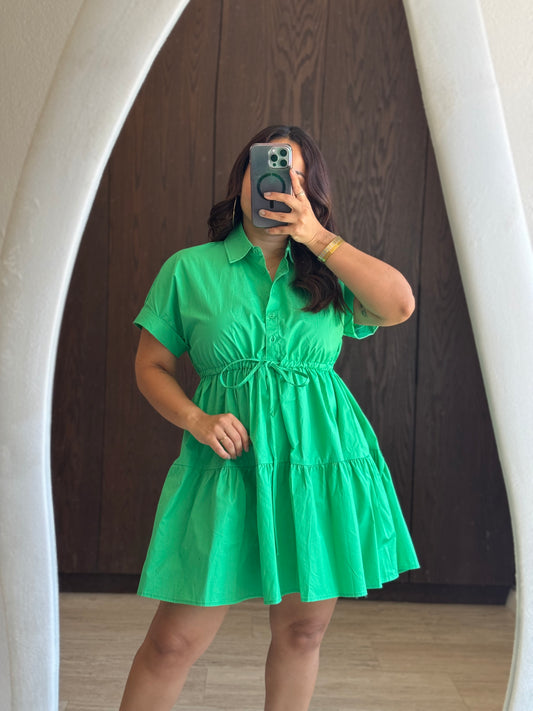 VESTIDO GLOBO MANGA CORTA