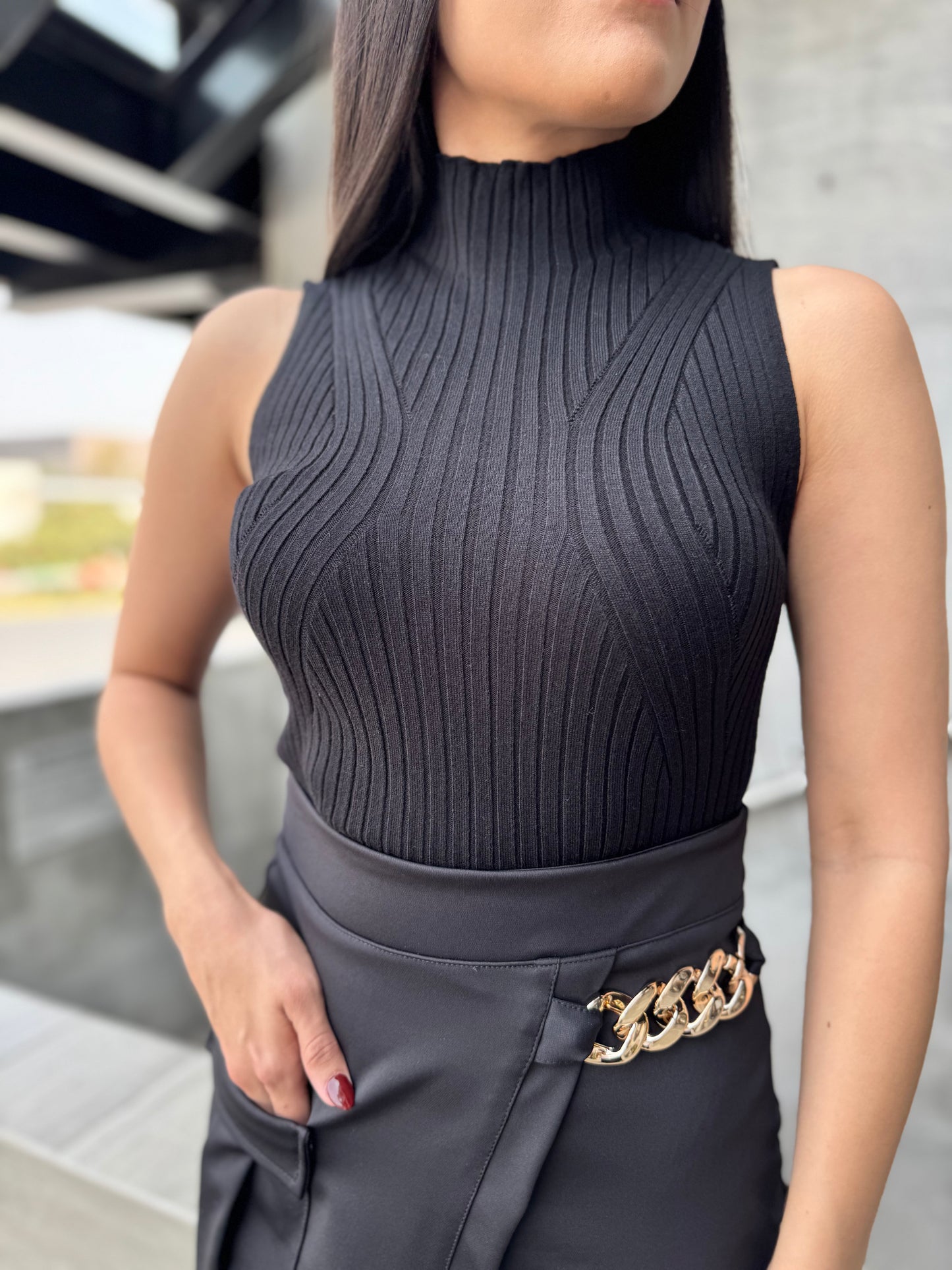 BLUSA BÁSICA CUELLO HALTER