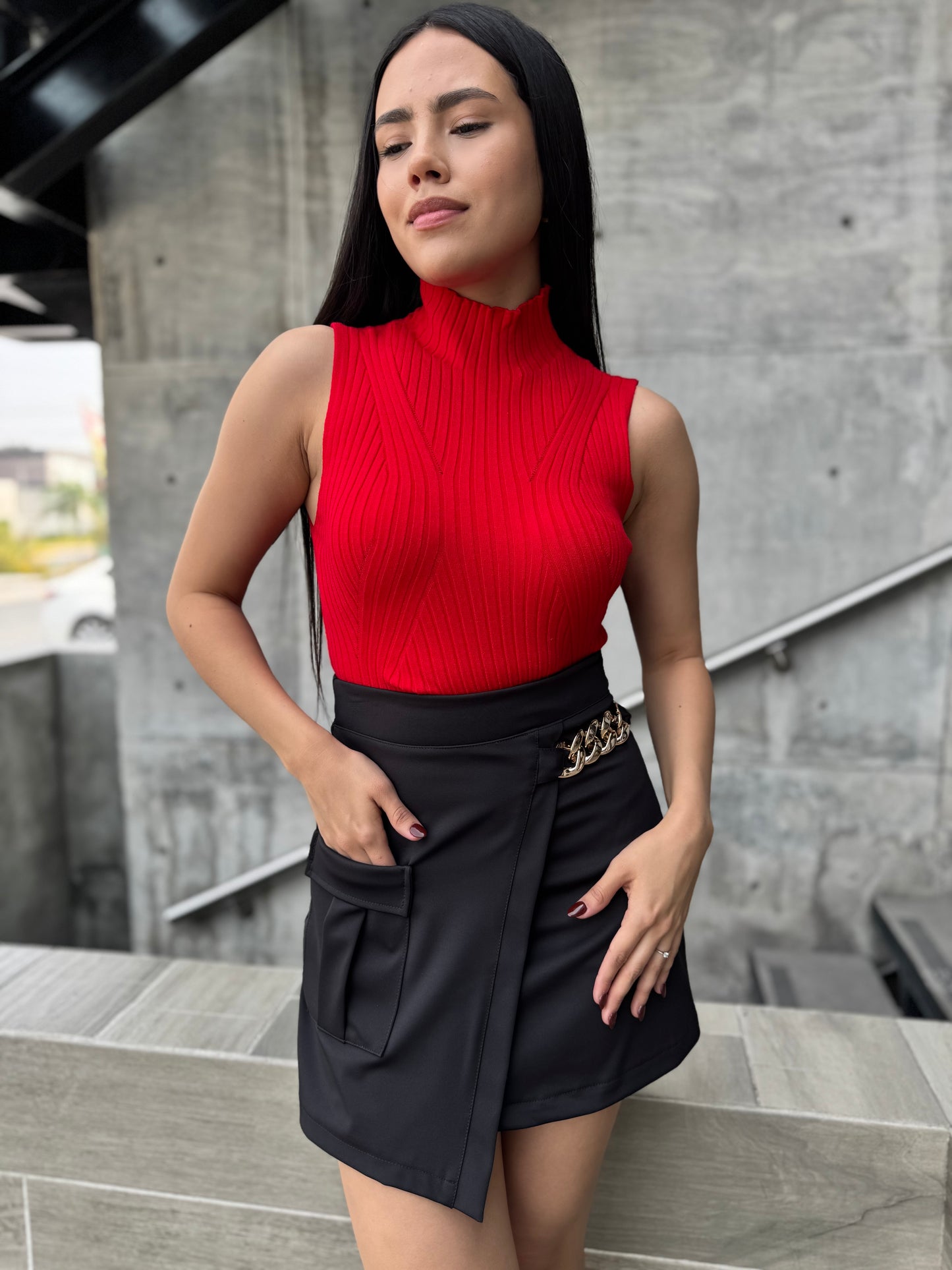 BLUSA BÁSICA CUELLO HALTER
