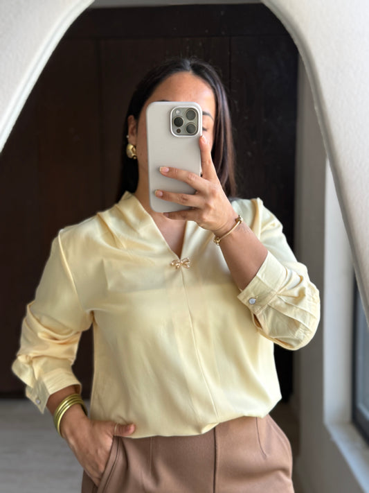 BLUSA MANGA LARGA SATIN