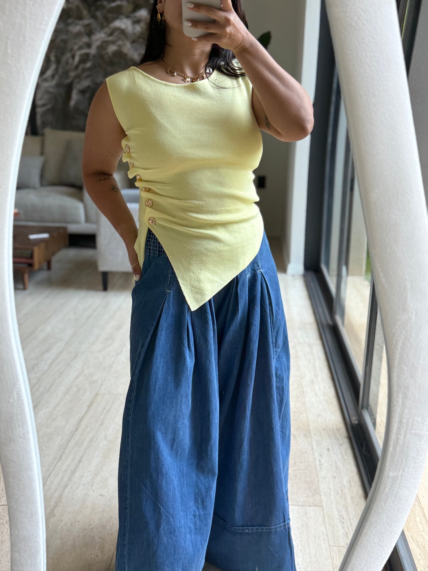 PANTALON MEZCLILLA SUELTO