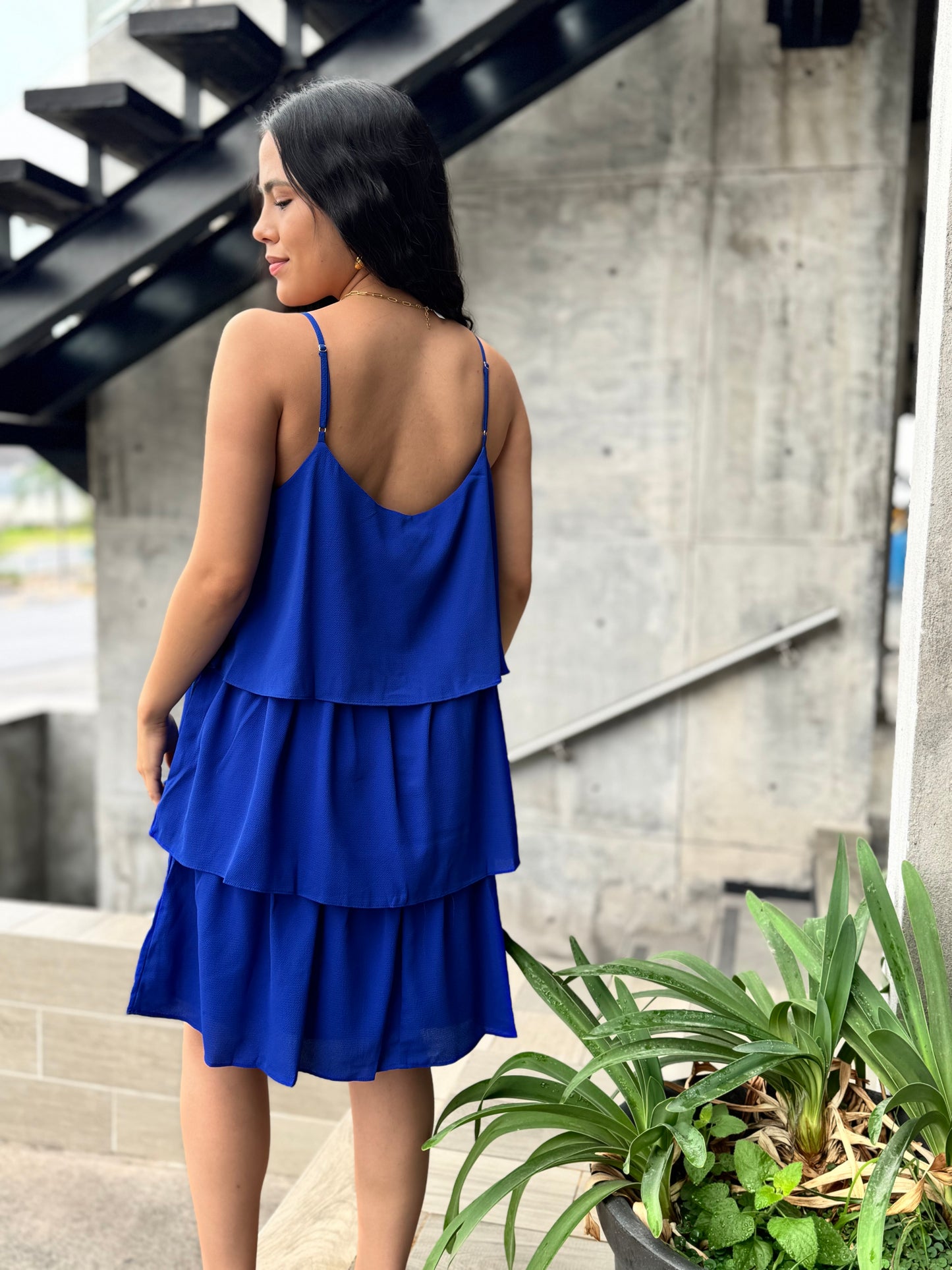 VESTIDO OLANES AZUL