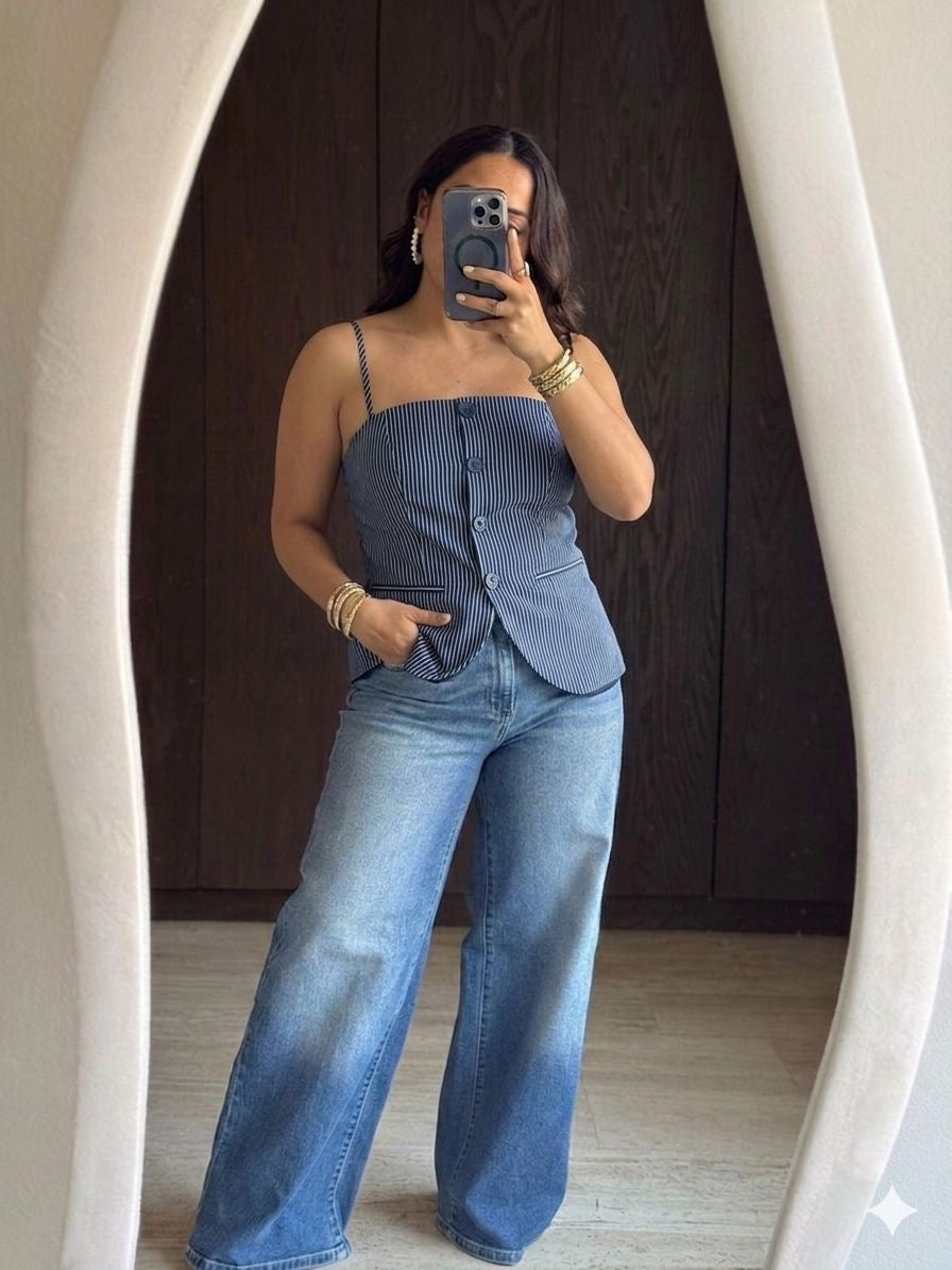 BLUSA TIRANTES NAVY