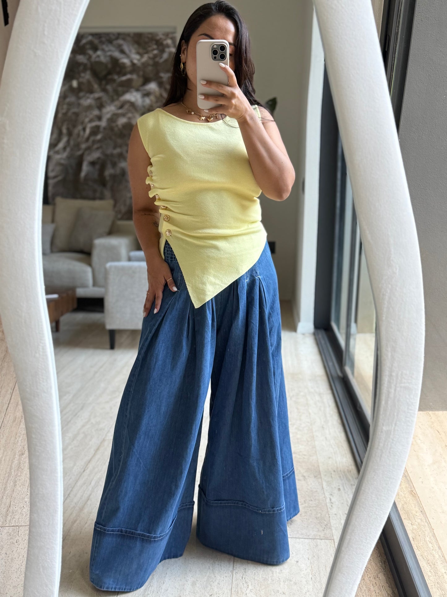 PANTALON MEZCLILLA SUELTO
