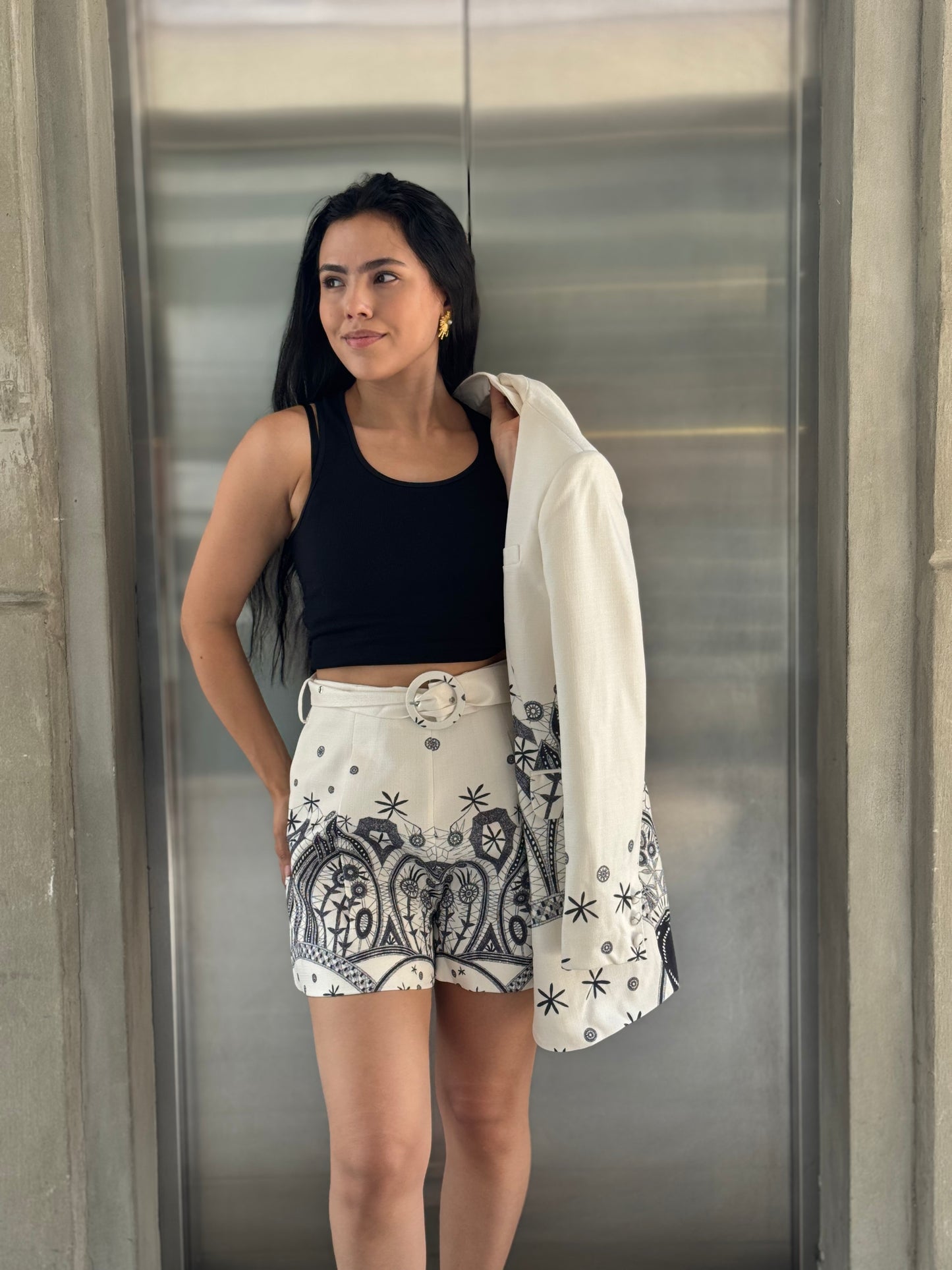 BLAZER CON DISEÑO AZUL