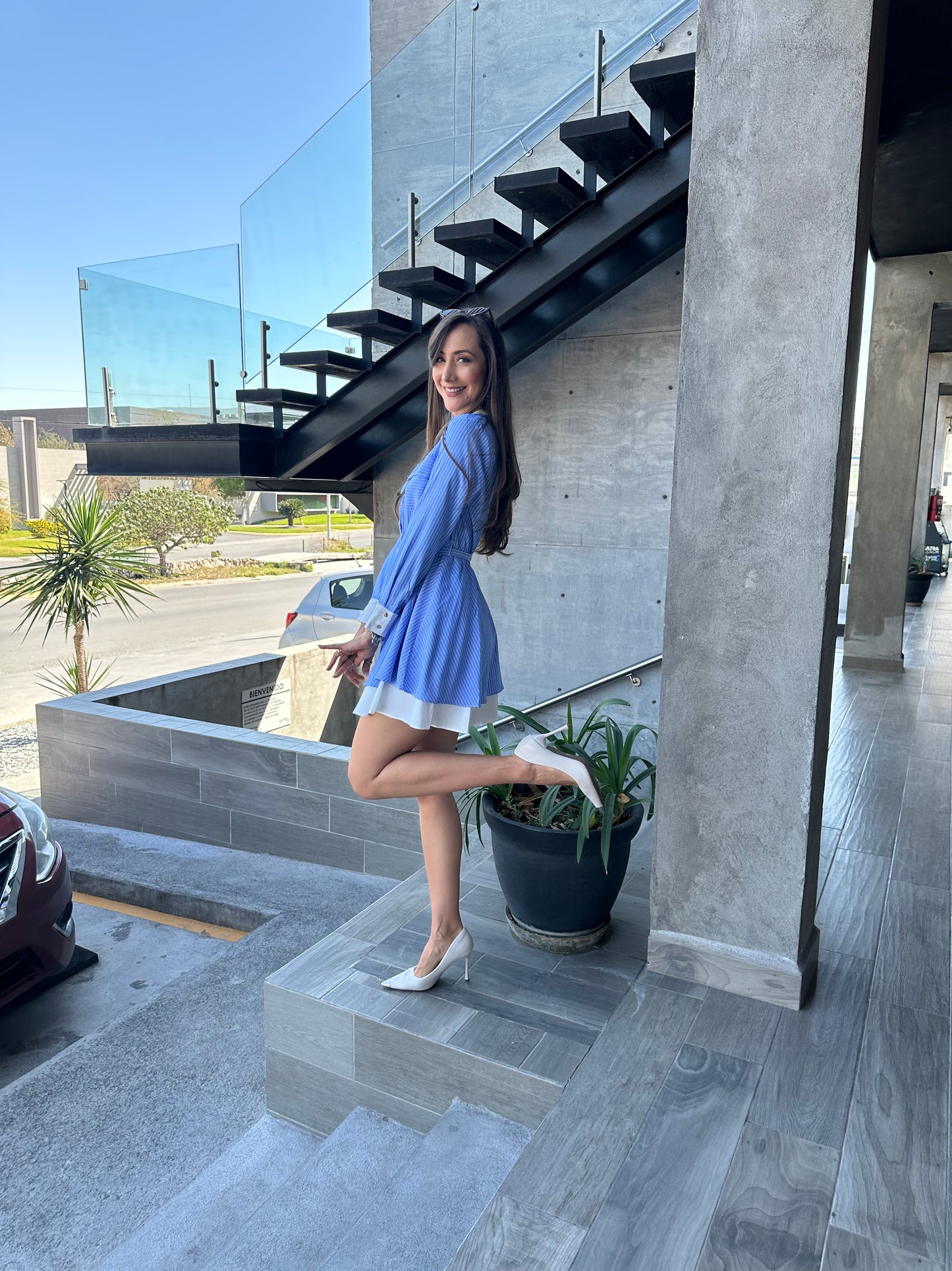 VESTIDO DE RAYAS CAMISERO