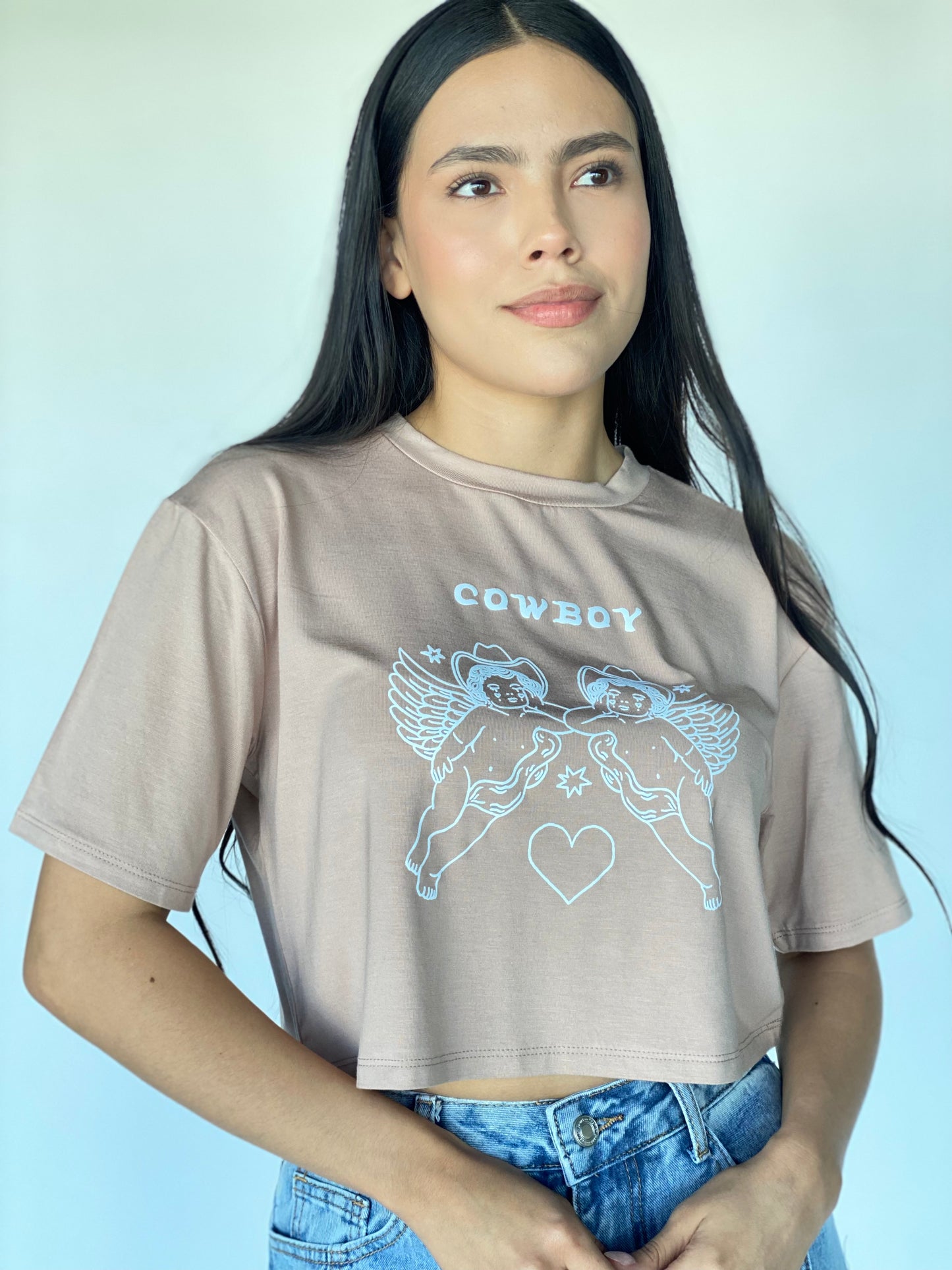 BLUSA CROP COW BOYS