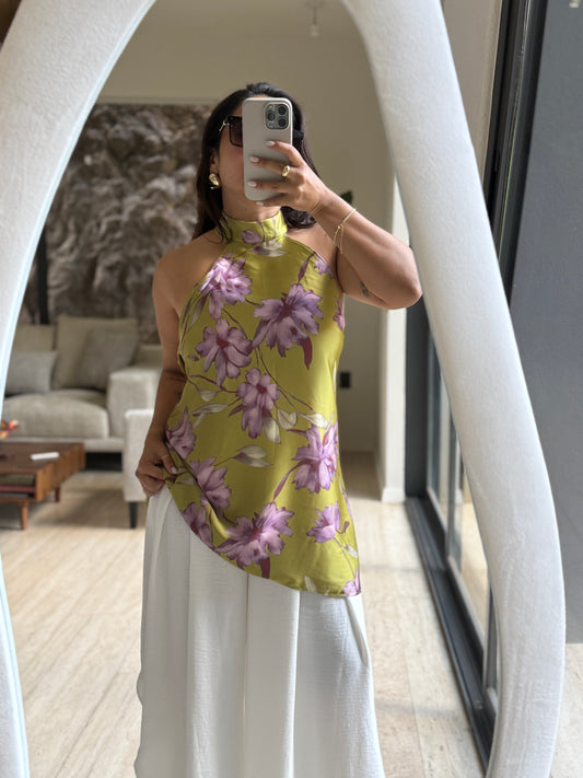 BLUSA SEDA FLORES