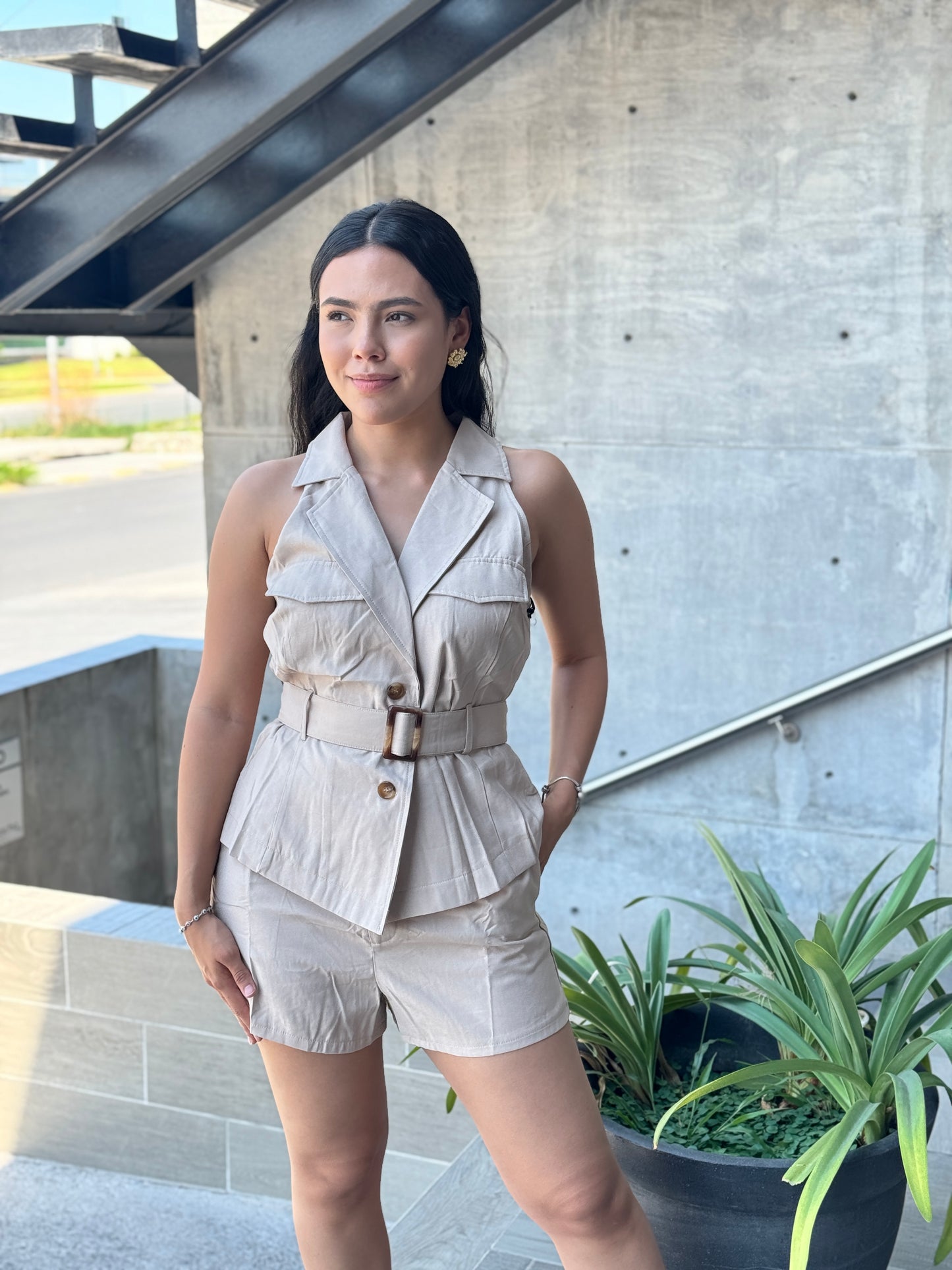 ROMPER FORMAL CHALECO SHORT