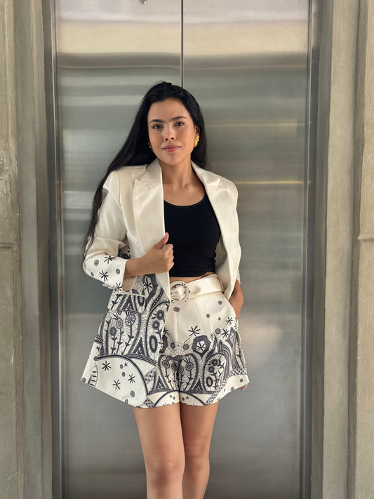 BLAZER CON DISEÑO AZUL