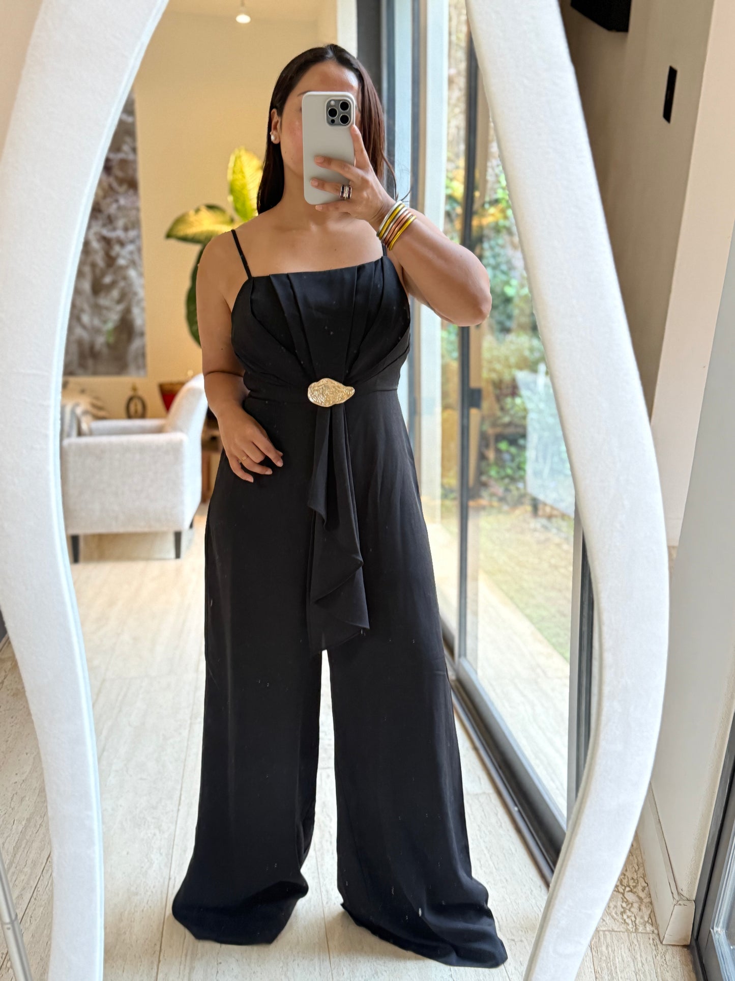 JUMPSUIT NEGRO CRUZADO