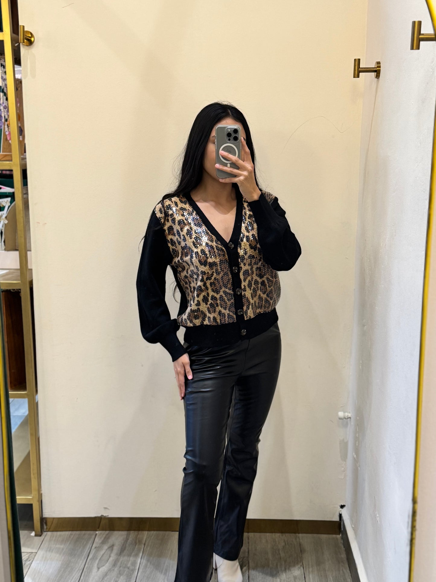 SUÉTER ANIMAL PRINT LENTEJUELAS