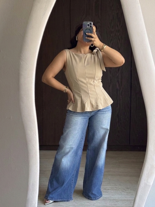 BLUSA PEPLUM LISTÓN