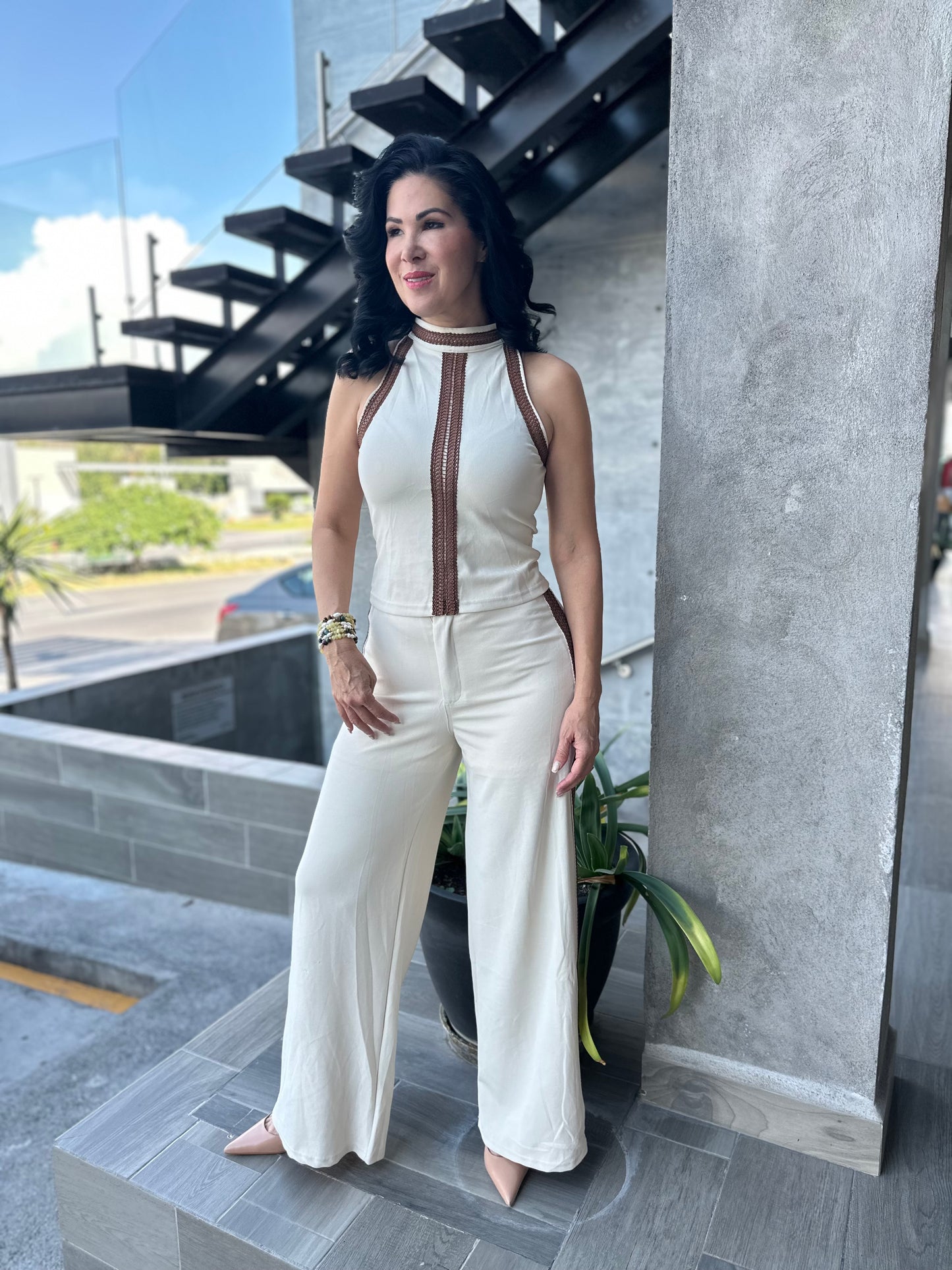 SET LIGERO BLUSA HALTER