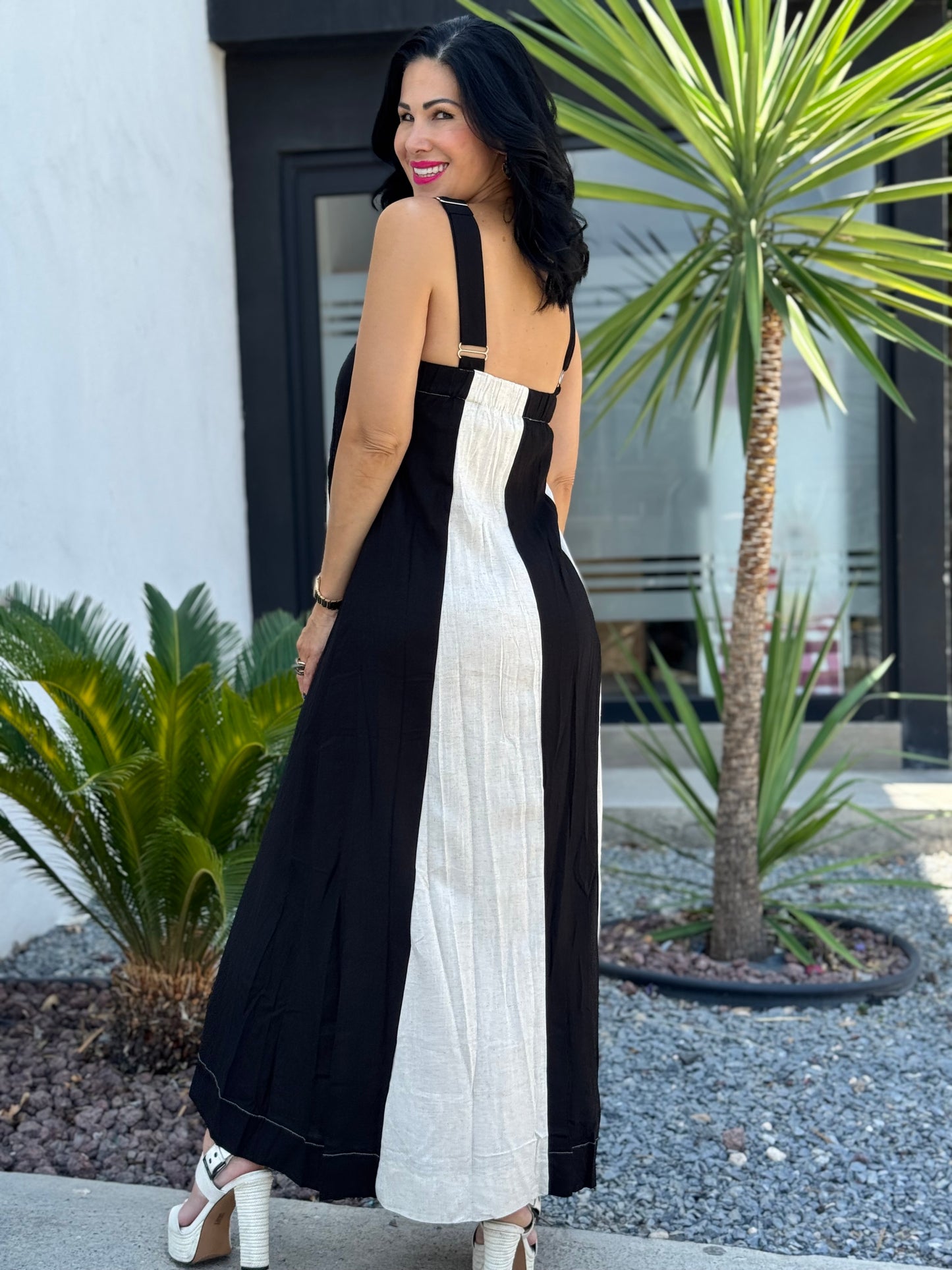 VESTIDO LINO DE RAYAS