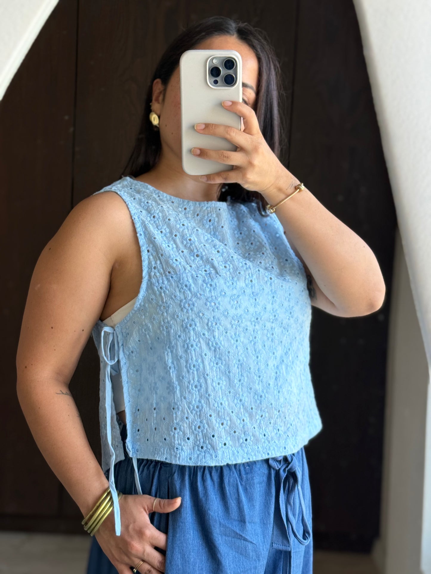 BLUSA BORDADA LISTON COSTADO