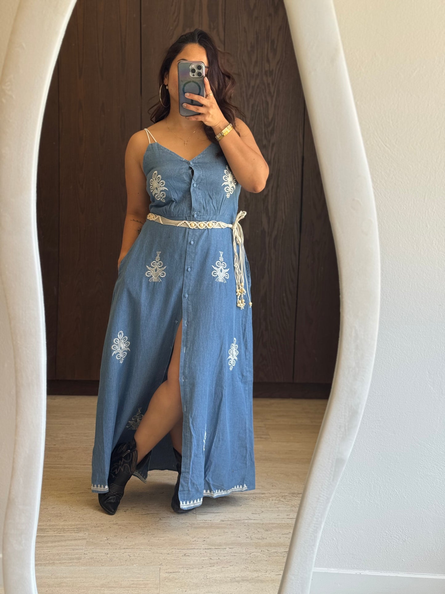 VESTIDO MAXI DE MEZCLILLA