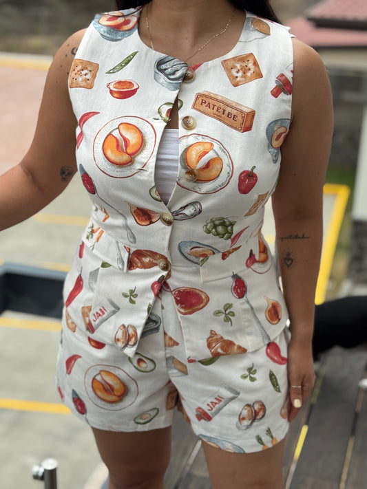 CHALECO ESTAMPADO DESAYUNO