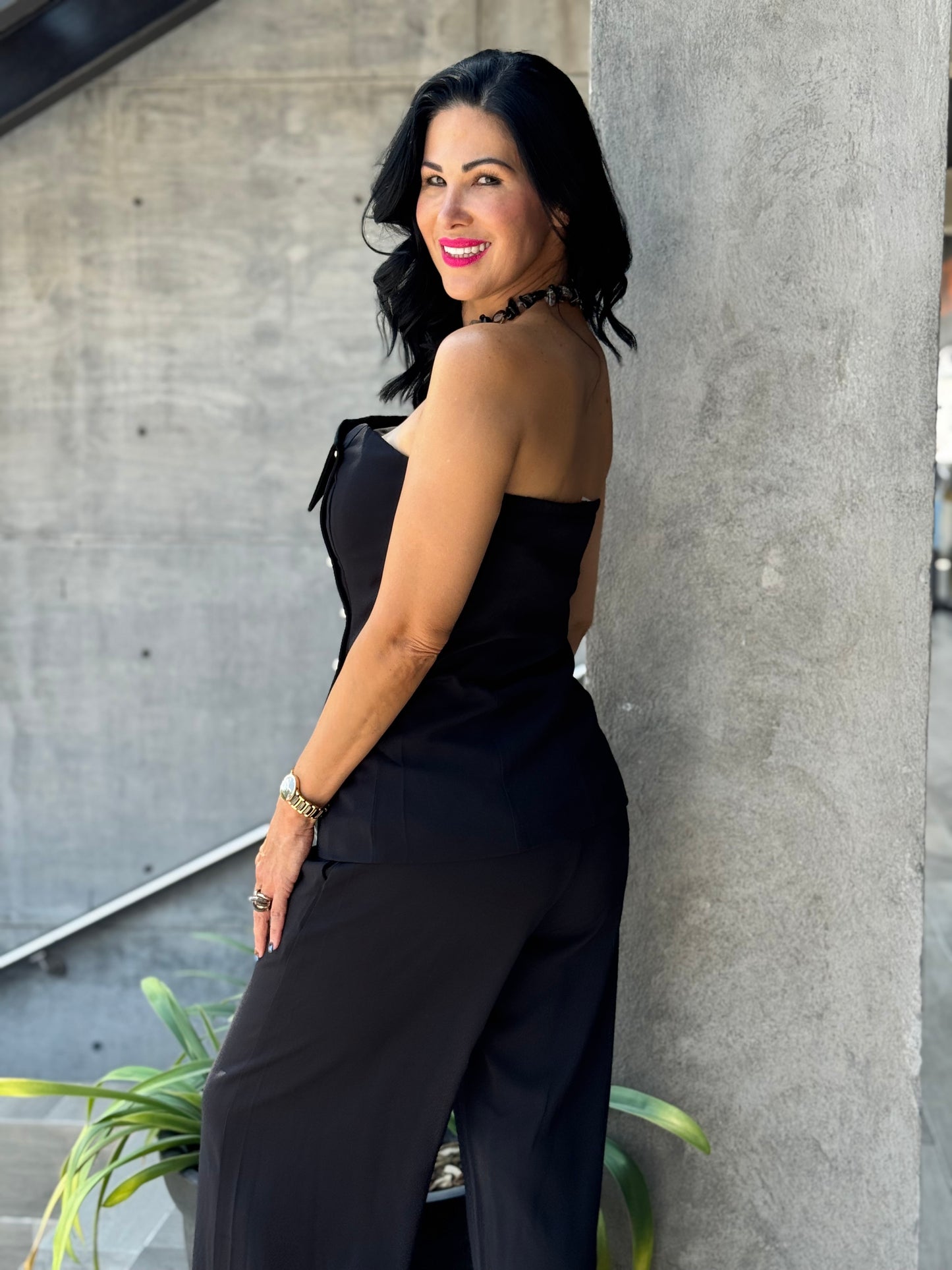 SET STRAPLESS Y PANTALÓN FORMAL