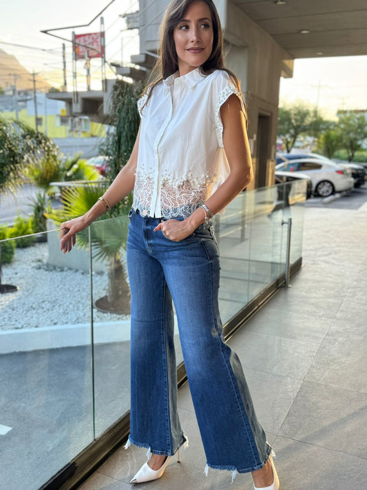 JEANS BOTA RASGADA
