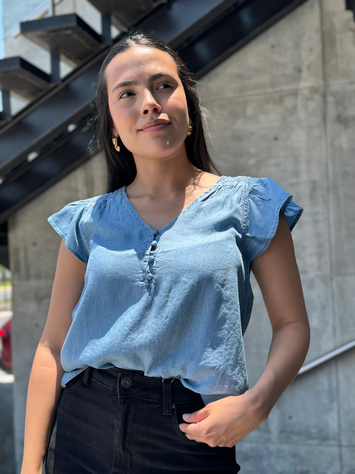 BLUSA MEZCLILLA LIGERA
